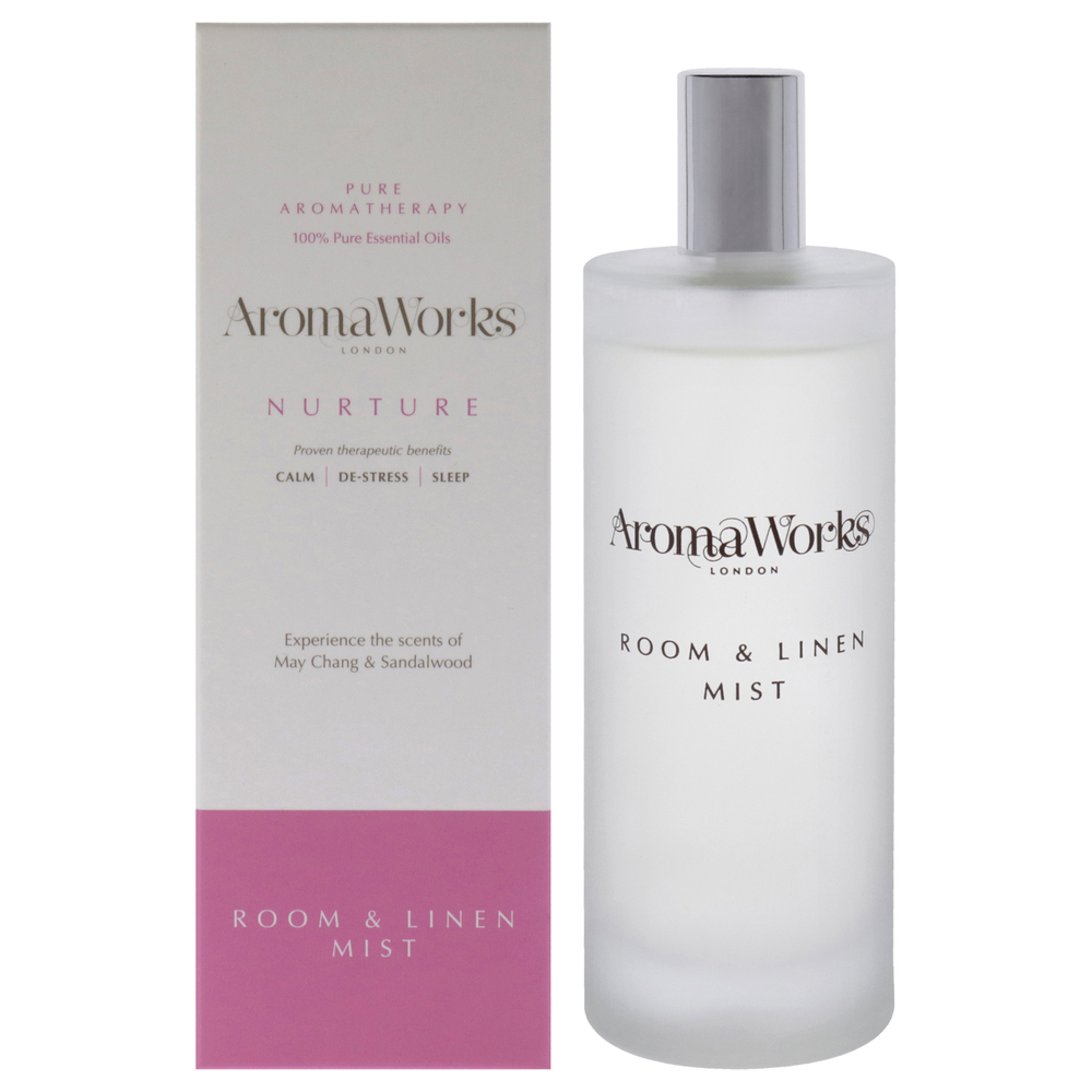 Nurture Room and Linen Mist by Aromaworks for Unisex - 3.38 oz Room Spray